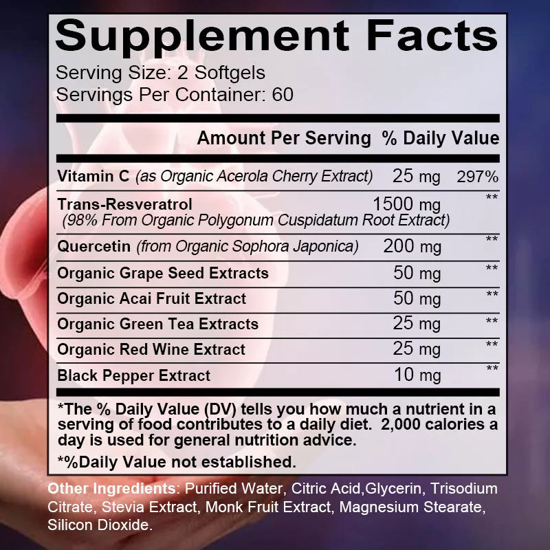 Anti-Aging Resveratrol Capsules – Boost Heart & Skin Health Naturally