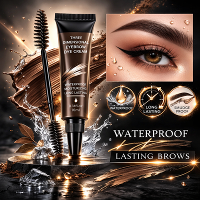 Eyebrow Tint Kit - Long-Lasting, Waterproof Brow Dye Gel Set | Smudge-Proof Brow Color