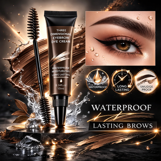 Eyebrow Tint Kit - Long-Lasting, Waterproof Brow Dye Gel Set | Smudge-Proof Brow Color