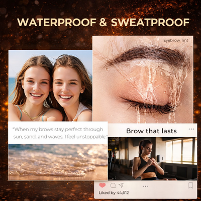 Eyebrow Tint Kit - Long-Lasting, Waterproof Brow Dye Gel Set | Smudge-Proof Brow Color